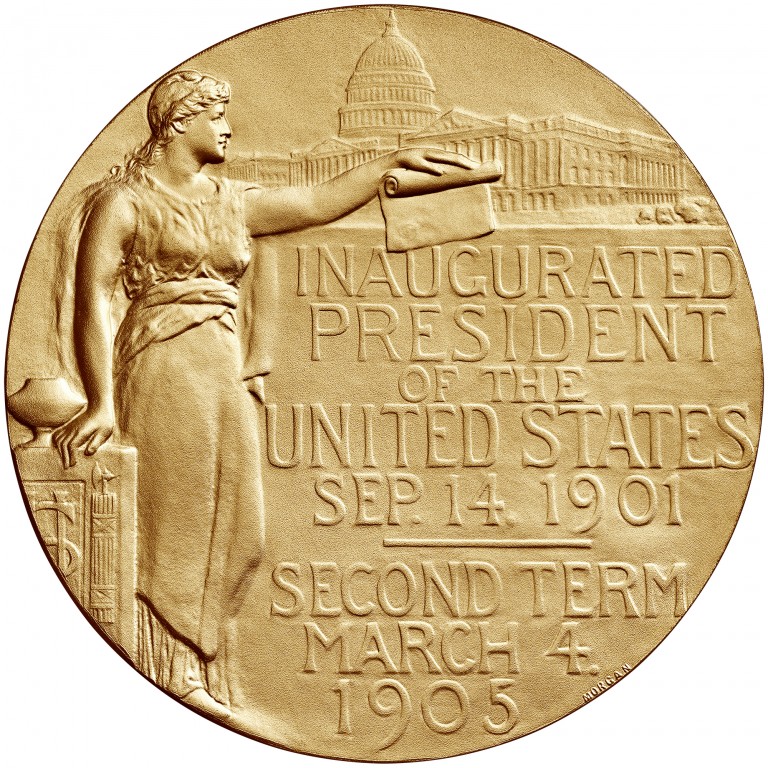 Theodore Roosevelt Presidential Bronze Medal Three Inch Reverse