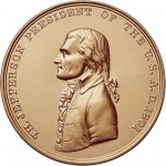Thomas Jefferson Presidential Bronze Medal One Five Sixteenths Inch Obverse