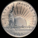1986 Statue Of Liberty Commemorative Clad Half Dollar Proof Obverse