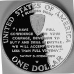 1991-1995 Wwii Fiftieth Anniversary Commemorative Silver One Dollar Proof Reverse
