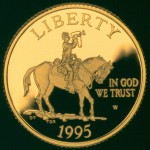 1995 Civil War Battlefield Commemorative Gold Five Dollar Proof Obverse