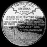 1995 Civil War Battlefield Commemorative Silver One Dollar Proof Reverse