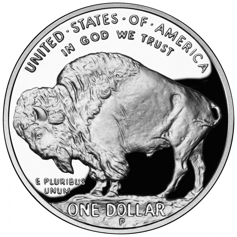 2001 American Buffalo Commemorative Silver  One Dollar Proof Reverse