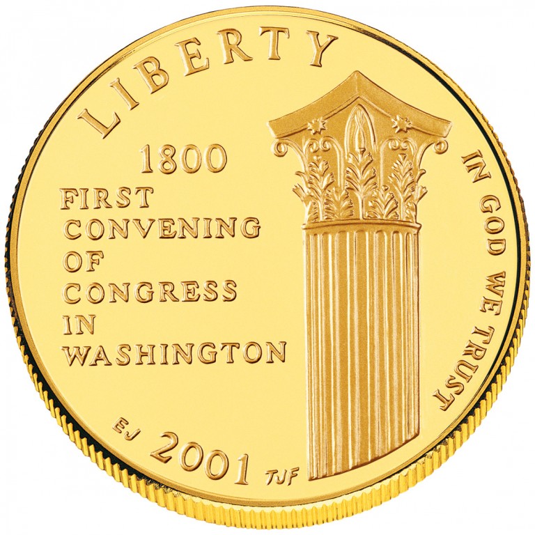 2001 United States Capitol Visitor Center Commemorative Gold Uncirculated Obverse