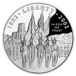 2002 West Point Bicentennial Commemorative Silver One Dollar Proof Obverse