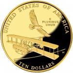 2003 First Flight Centennial Commemorative Gold Ten Dollar Proof Reverse