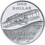 2003 First Flight Centennial Commemorative Silver One Dollar Uncirculated Reverse
