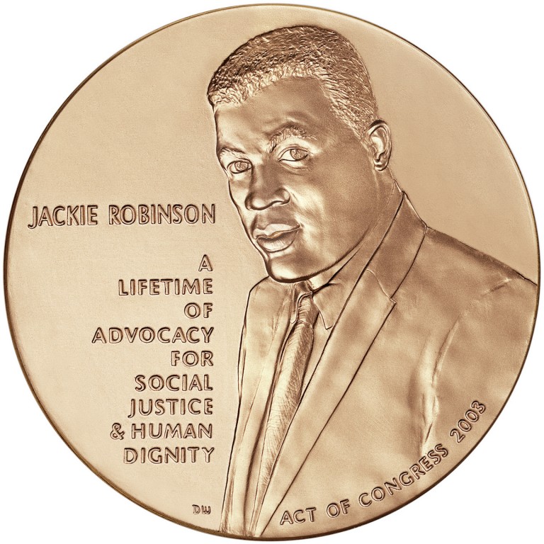 Jackie Robinson Bronze Medal Obverse