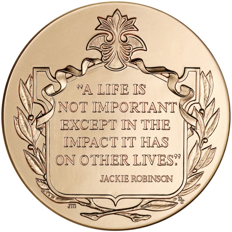 Jackie Robinson Bronze Medal Reverse