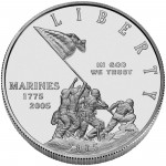 2005 United States Marine Corps Commemorative Silver One Dollar Uncirculated Obverse
