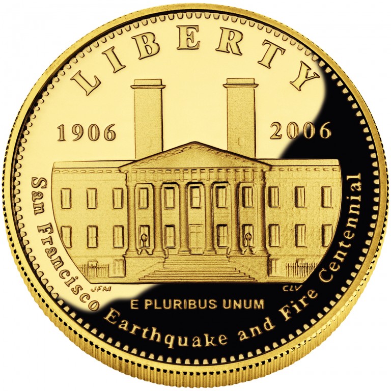 2006 San Francisco Mint Centennial Commemorative Gold Five Dollar Proof Obverse
