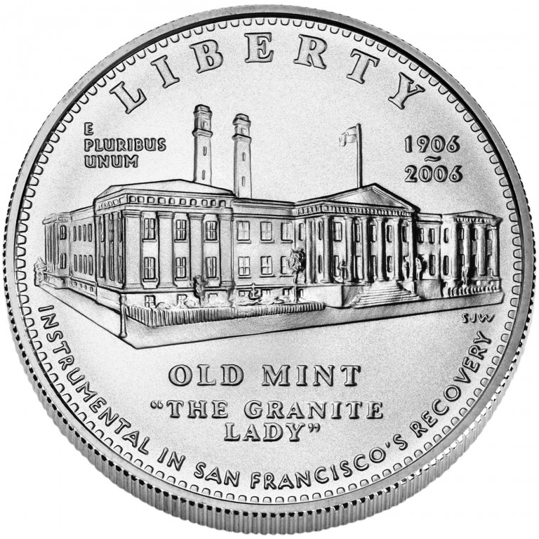 2006 San Francisco Mint Centennial Commemorative Silver One Dollar Uncirculated Obverse