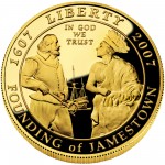 2007 Jamestown Quadricentennial Commemorative Gold Five Dollar Proof Obverse