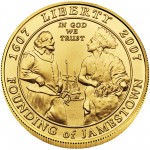 2007 Jamestown Quadricentennial Commemorative Gold Five Dollar Uncirculated Obverse