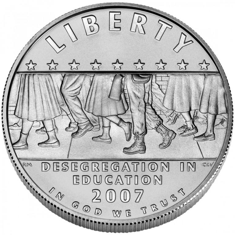 2007 Little Rock Central High School Commemorative Silver One Dollar Uncirculated Obverse