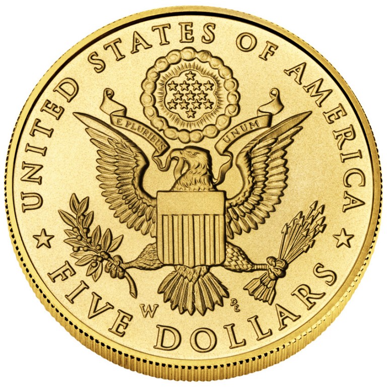 2008 Bald Eagle Commemorative Gold Five Dollar Uncirculated Reverse