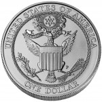 2008 Bald Eagle Commemorative Silver One Dollar Uncirculated Reverse