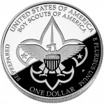 2010 Boy Scouts Of America Centennial Commemorative Silver One Dollar Proof Reverse