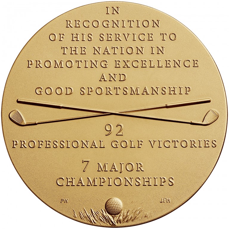 2011 Arnold Palmer Bronze Medal Three Inch Reverse