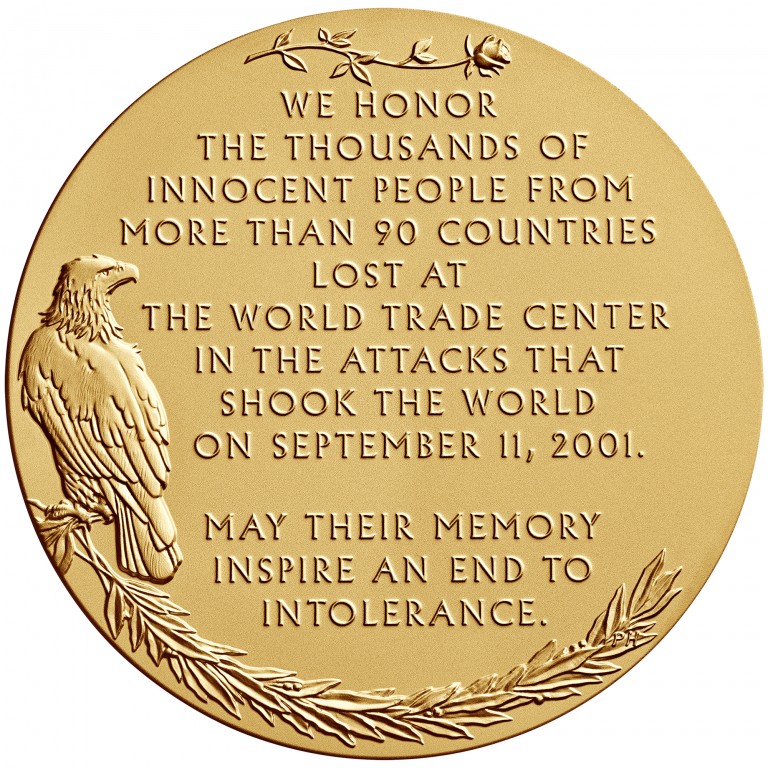 2011 Fallen Heroes Of 911 New York Bronze Medal Reverse