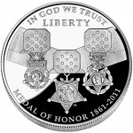 2011 Medal Of Honor Commemorative Silver One Dollar Proof Obverse