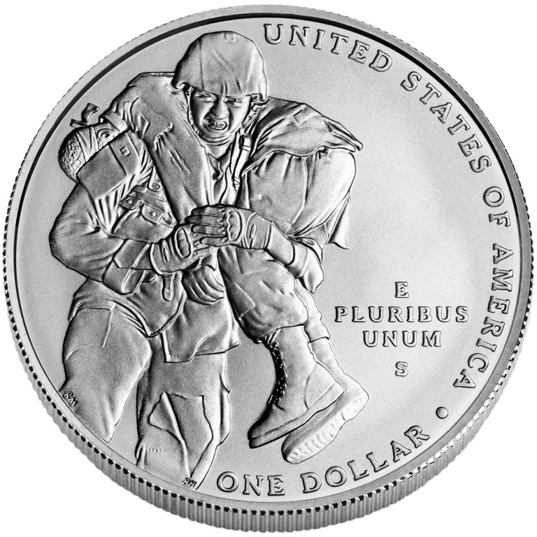 2011 Medal Of Honor Commemorative Silver One Dollar Uncirculated Reverse