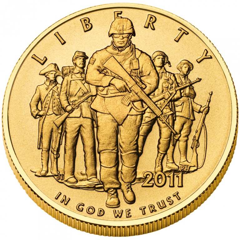 2011 United States Army Commemorative Gold Uncirculated Obverse