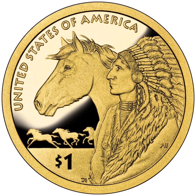 2012 Native American One Dollar Proof Reverse