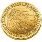 2012 Star Spangled Banner Commemorative Gold Five Dollar Uncirculated Reverse