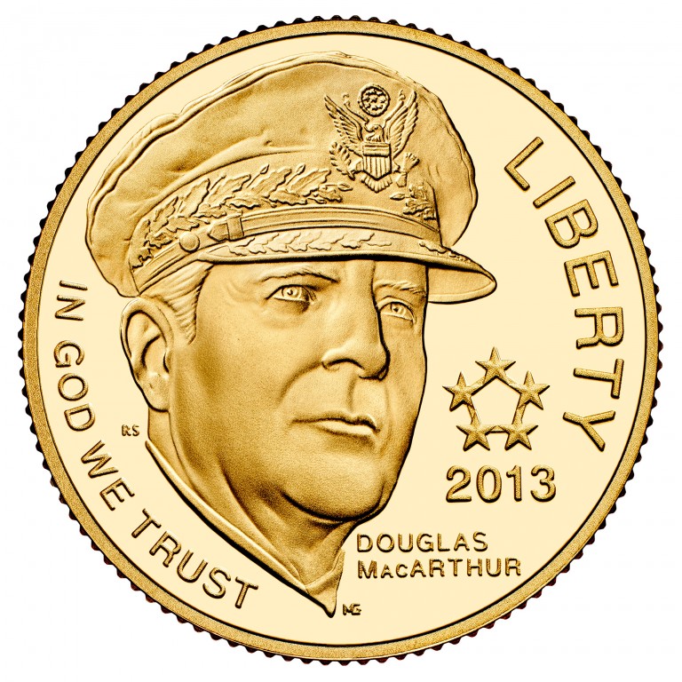 2013 Five Star Generals Commemorative Gold Five Dollar Proof Obverse