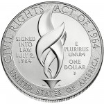 2014 Civil Rights Act Of 1964 Commemorative Silver One Dollar Uncirculated Reverse