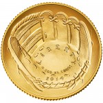 2014 National Baseball Hall Of Fame Commemorative Gold Five Dollar Uncirculated Obverse