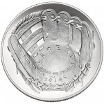 2014 National Baseball Hall Of Fame Commemorative Silver One Dollar Uncirculated Obverse