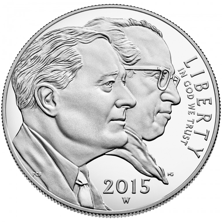 2015 March Of Dimes Commemorative Silver One Dollar Proof Obverse