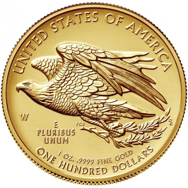 2015 American Liberty High Relief Gold Coin Reverse