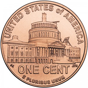 2009 Lincoln Cent Penny Presidency Washington District of Columbia Uncirculated Reverse