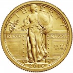 2016 Standing Liberty Centennial Gold Coin Obverse