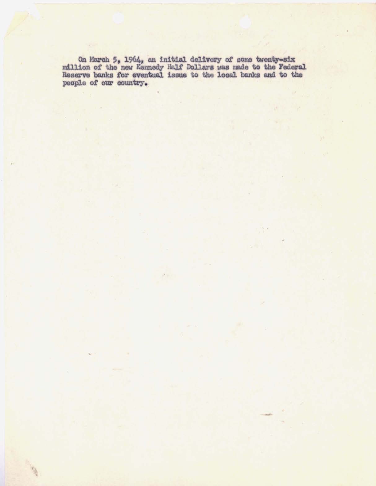 Letter to Director Adams: Kennedy Half Dollar Production, Page 4
