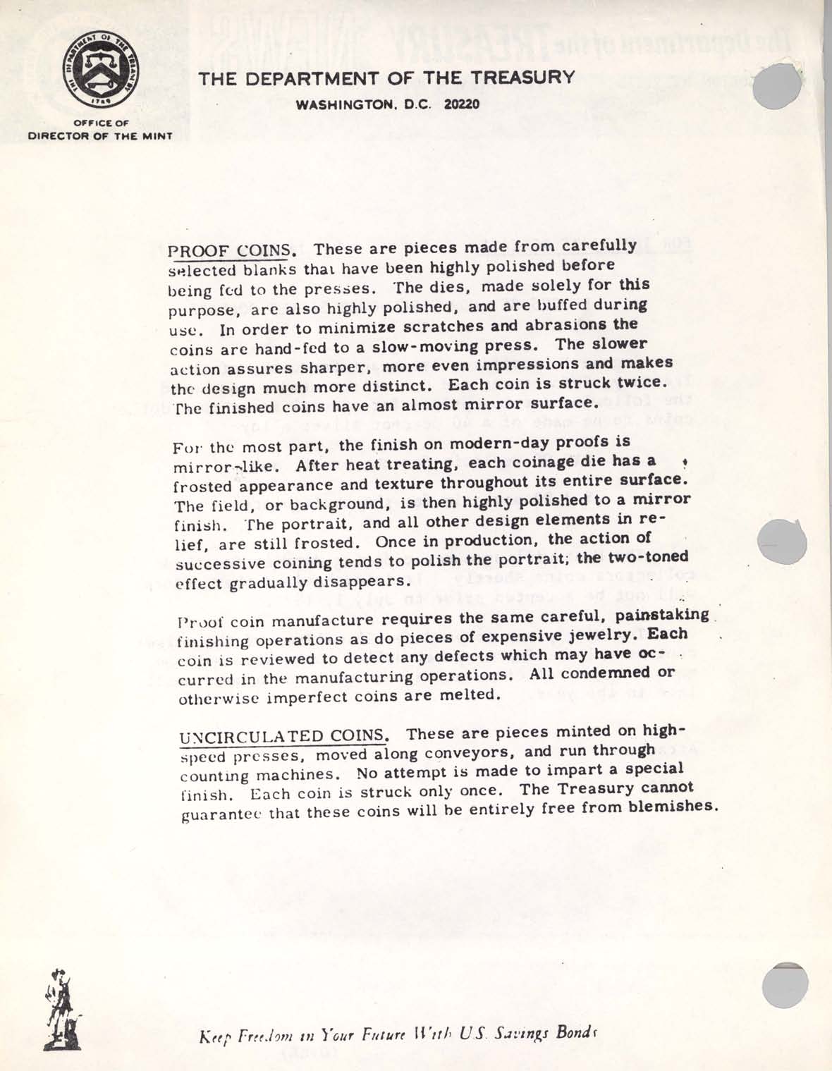 Historic Press Release: Prices Set Eisenhower Dollar, Page 2