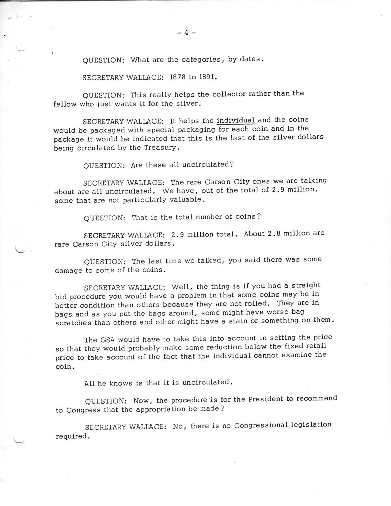 Silver Dollar Disposal Plan, Page 4