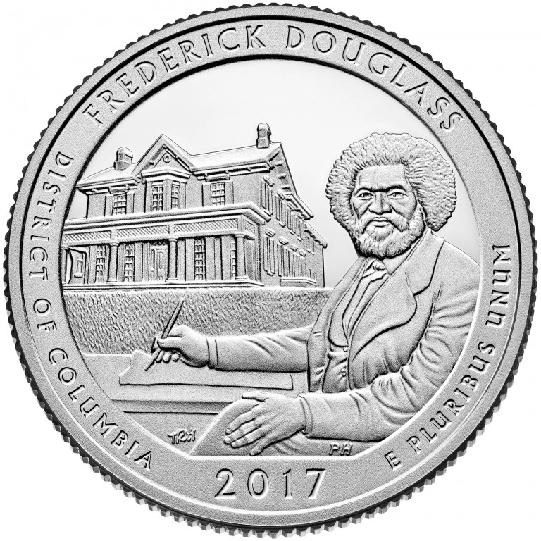 2017 America the Beautiful Quarters Coin Frederick Douglass District of Columbia Proof Reverse