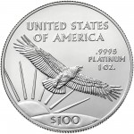 2017 American Eagle Platinum One Ounce Bullion Coin Reverse
