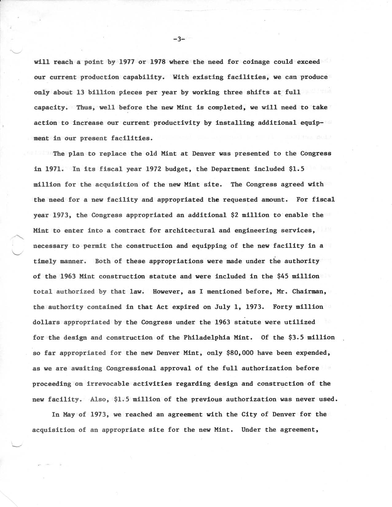Historic Press Release: Brooks' Statement New Denver Mint, Page 3