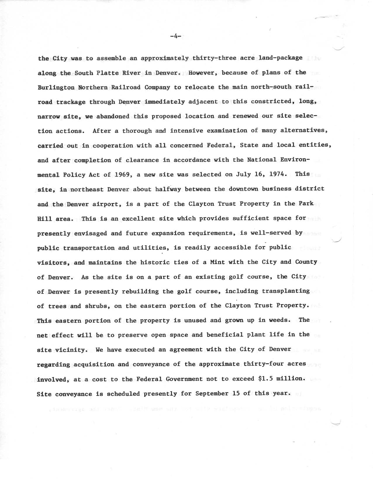 Historic Press Release: Brooks' Statement New Denver Mint, Page 4