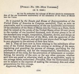 Historic legislation, May 10, 1920. Full text is duplicated in the body of this page.