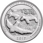 2017 America the Beautiful Quarters Coin Effigy Mounds Iowa Uncirculated Reverse