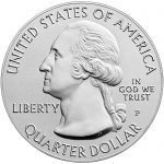 2017 America the Beautiful Quarters Five Ounce Silver Uncirculated Coin Effigy Mounds Iowa Obverse