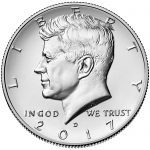 2017 Kennedy Half Dollar Uncirculated Coin Obverse Denver