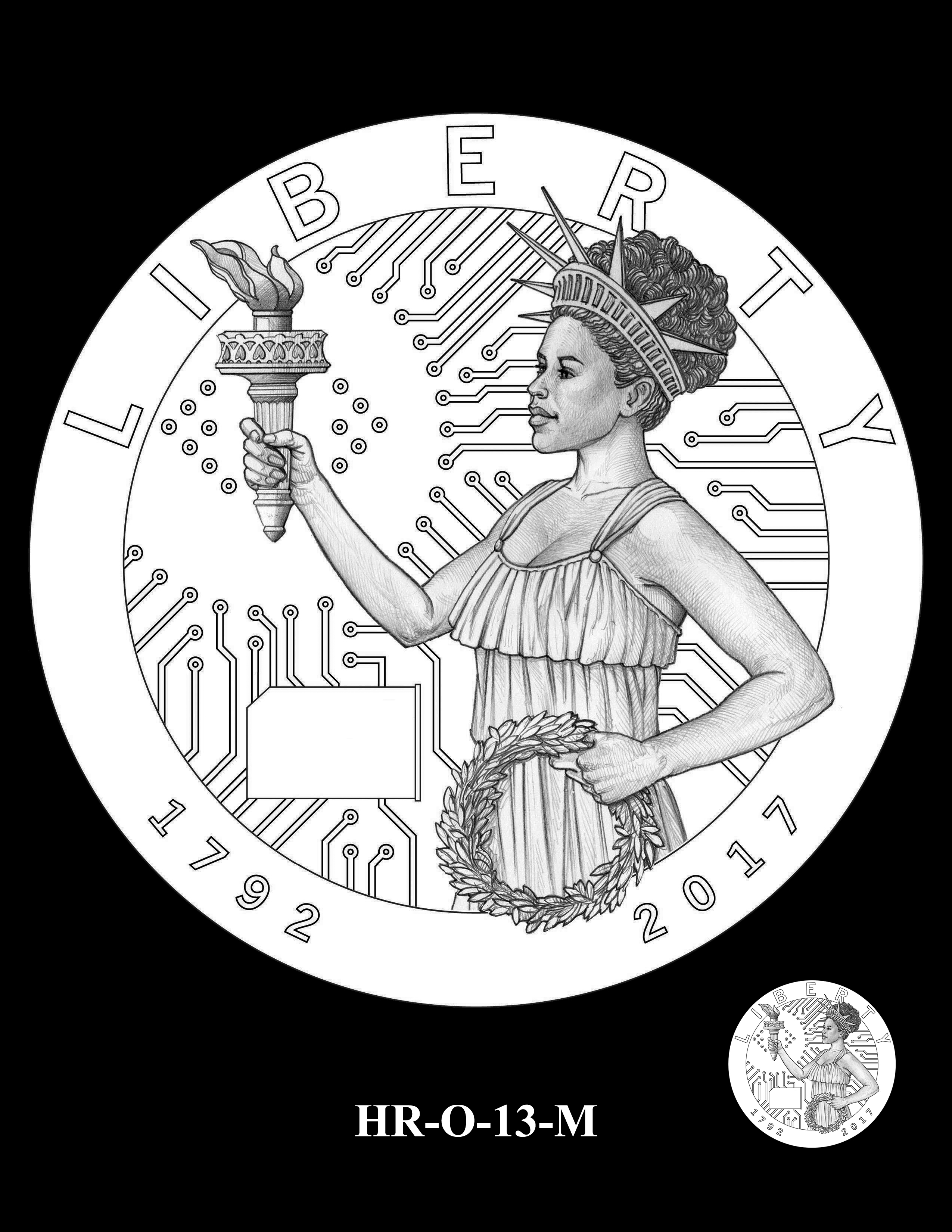 HR-O-13-M - 2017 American Liberty High Relief Gold Coin and Silver Medal Program