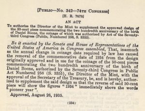 Historic Legislation, August 26, 1935. Full text is duplicated in the body of this page.